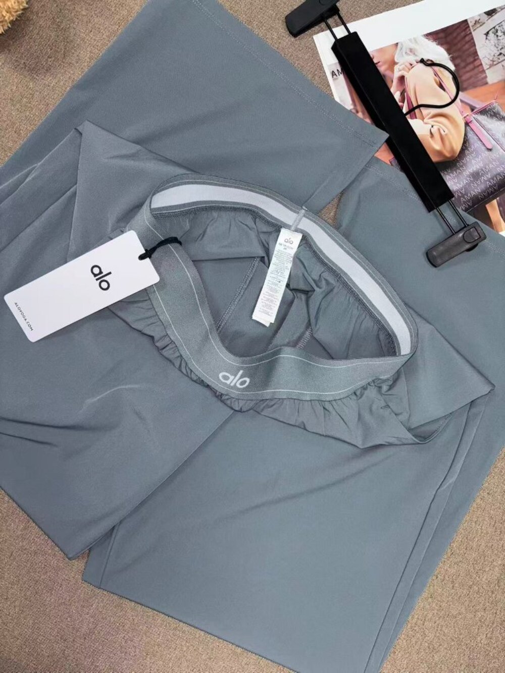 🧿 Alo Yoga Suit Up Trouser Steel Grey Regular Size 30-inch Inner Seam Lengt - Picture 5 of 6